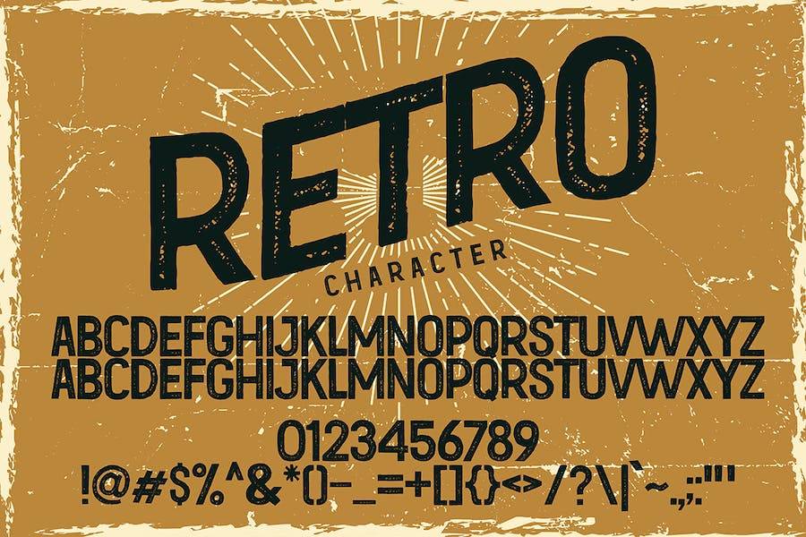 复古杂志海报徽标设计无衬线英文字体安装包 Moonkanobi Retro Font - —