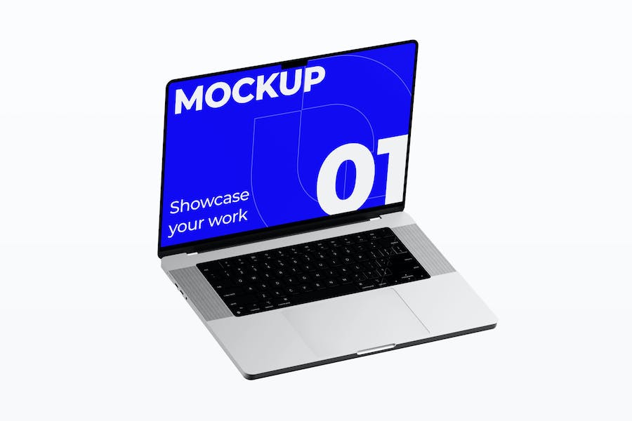 5款时尚苹果笔记本电脑MacBook Pro屏幕演示贴图样机PSD模版 Macbook Pro Mockup - —