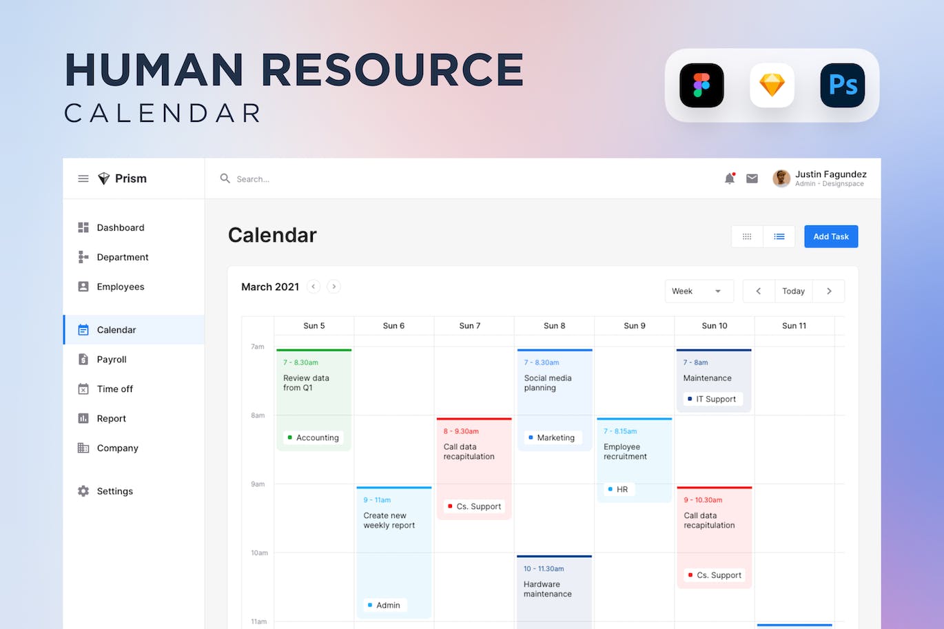 日程表日历 UI 组件 Schedule Calendar UI Component