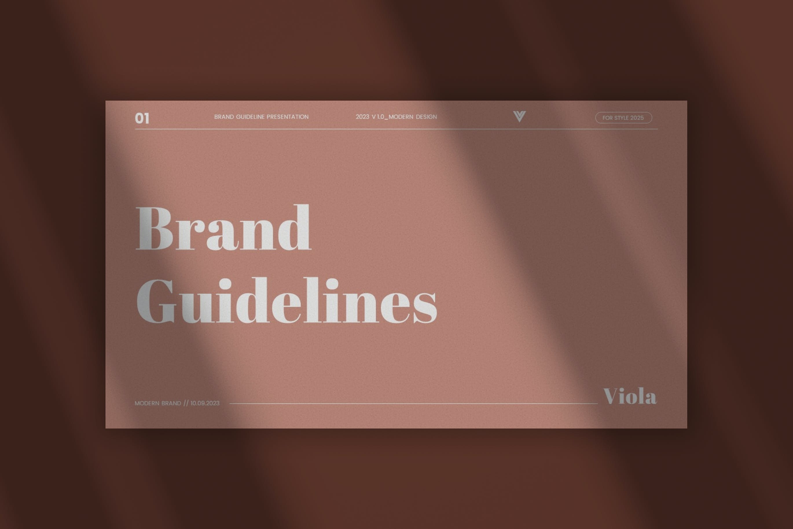 时尚简约品牌营销策划提案简报设计Keynote模版 Viola Brand Guideline Keynote Template - —