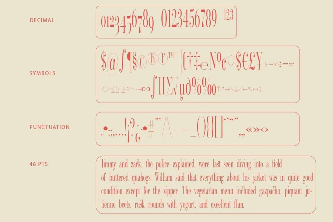 时尚复古包装明信片杂志邀请函标题设计衬线英文字体安装包 ZT Qiske - Display Serif - —