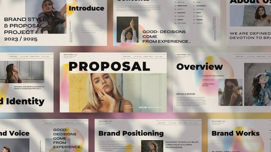 时尚简约品牌营销策划演示文稿设计Keynote模板 Abran - Brand Proposal Keynote Template - —