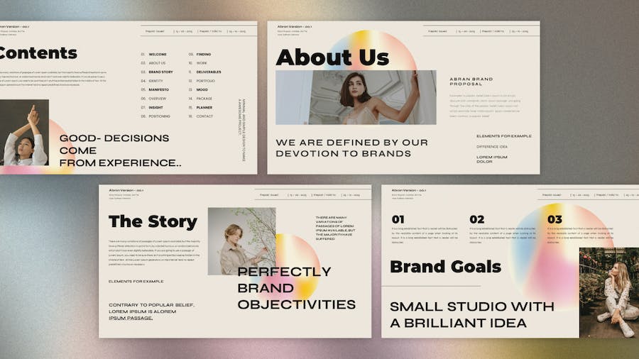 时尚简约品牌营销策划演示文稿设计Keynote模板 Abran - Brand Proposal Keynote Template - —