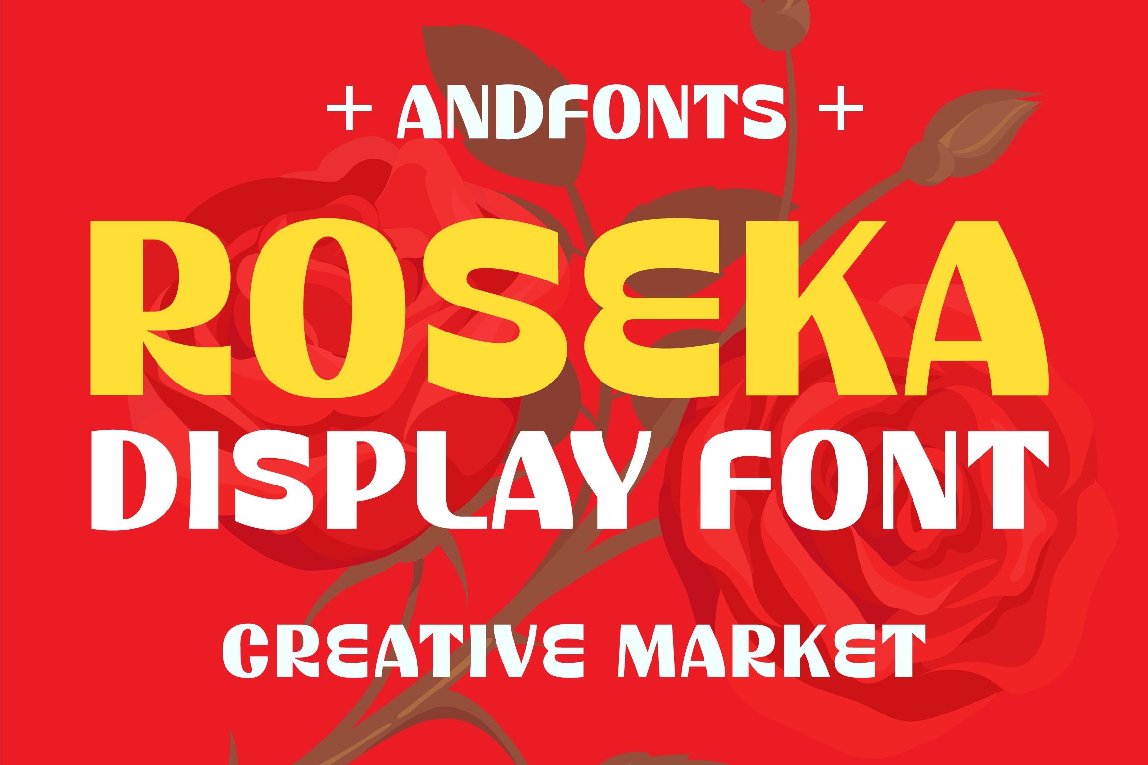 时尚复古品牌海报邀请函设计无衬线英文字体安装包 Roseka Display Font - —