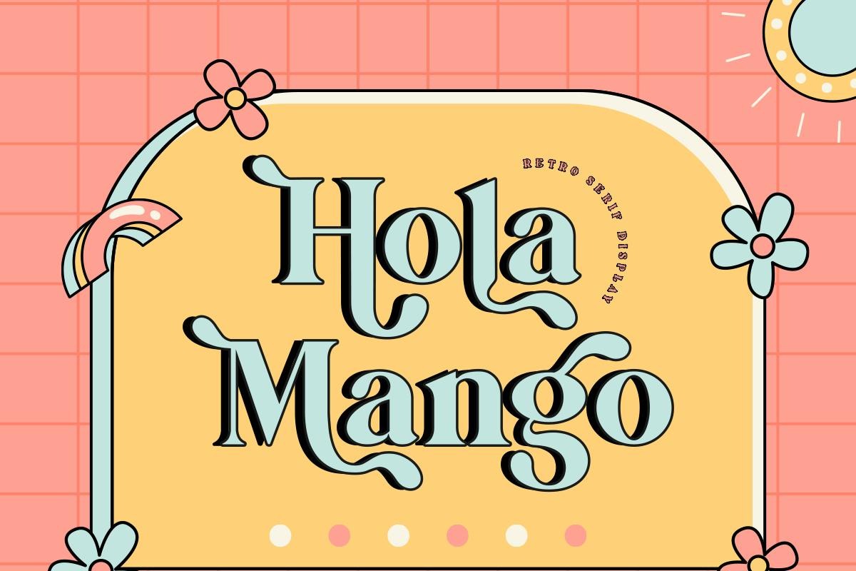 现代复古杂志请柬海报设计衬线英文字体安装包 Hola Mango - Modern Retro Display - —