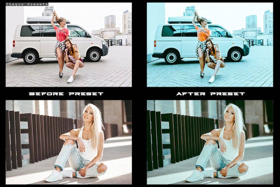 现代电影博主街头摄影照片调色LR预设包 Insta Styles 4 Lightroom Presets Mobile &amp;amp; Desktop - —