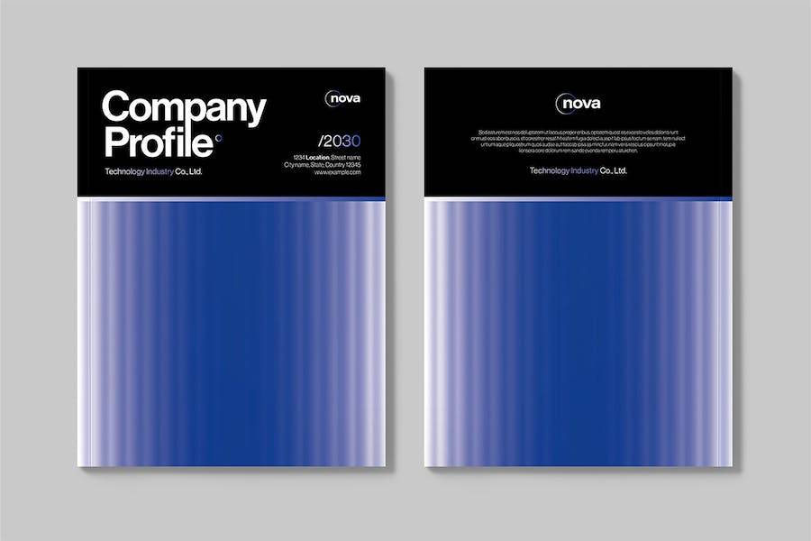 现代时尚企业年度报告宣传画册图文排版设计INDD模板素材 Company Profile Brochure Template - —