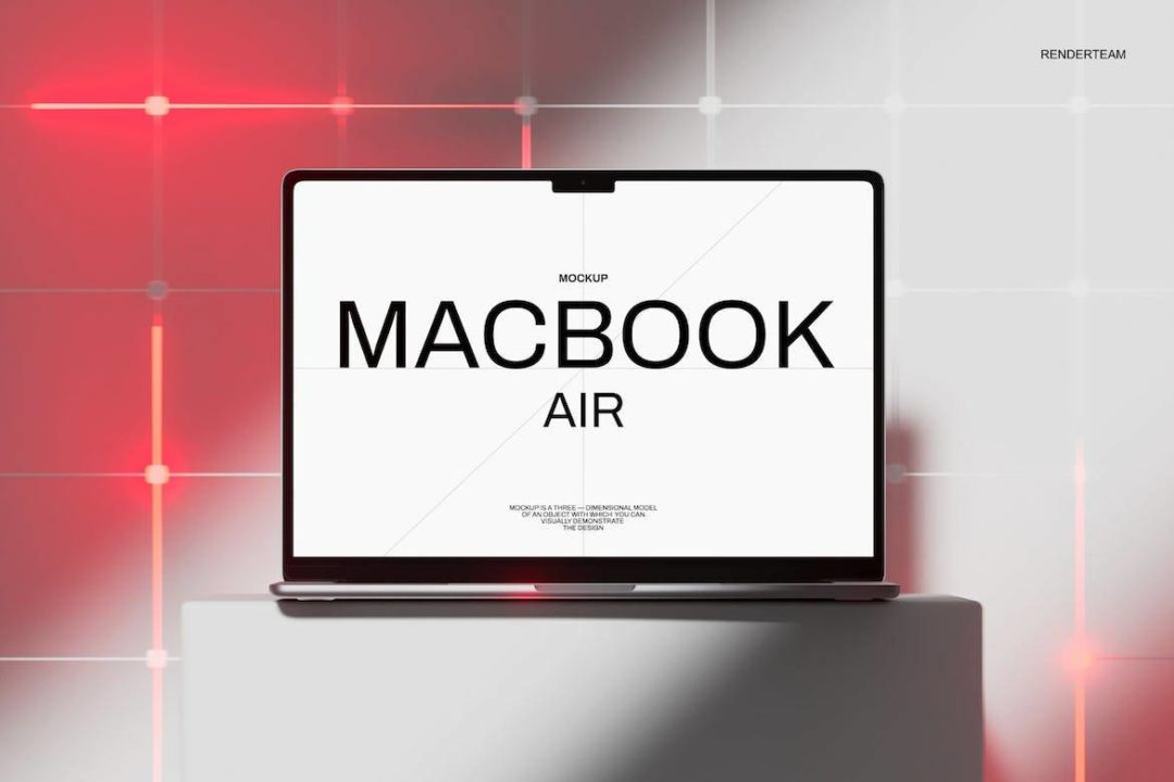 7款工业风霓虹效果苹果iPhone 15手机MacBook笔记本电脑PSD样机模板合集 MacBook and iPhone Mockup Set - —