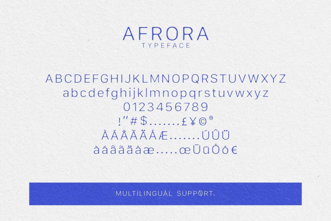 复古极简主义手写打印风格LOGO标题设计英文字体安装包 Afrora | Vintage Print Font - —