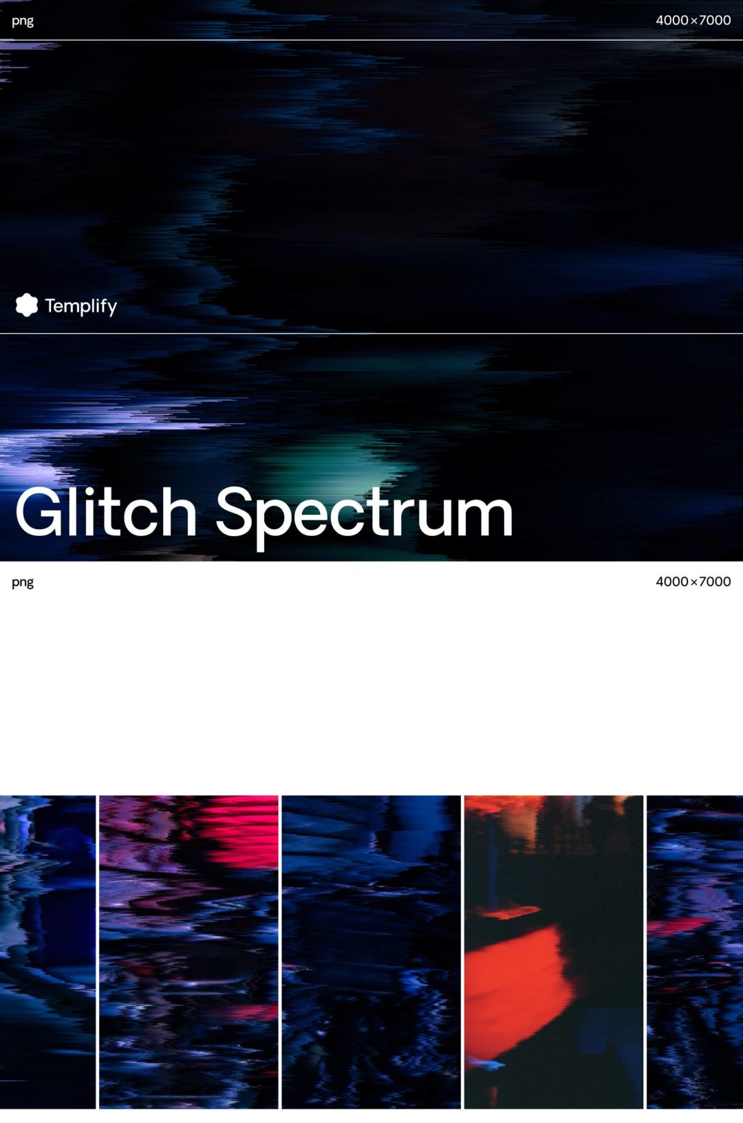 14款未来潮流故障毛刺失真扭曲抽象艺术背景图片设计素材包 Glitch Spectrum Texture Background Pack - —