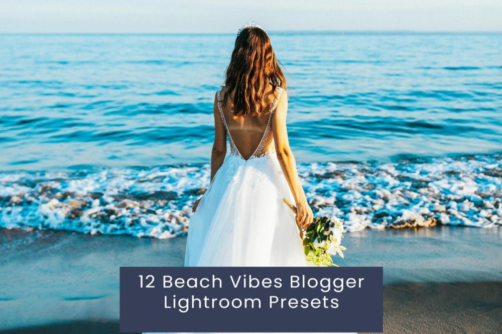 12组复古怀旧电影婚礼博主摄影照片调色Lightroom预设 12 Beach Vibes Blogger Lightroom Presets - —