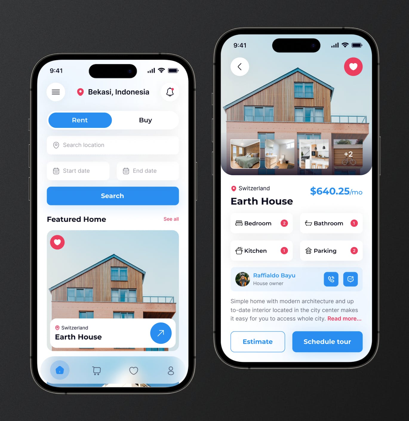 房地产移动应用程序 UI 套件 Mobile App &#8211; Real Estate