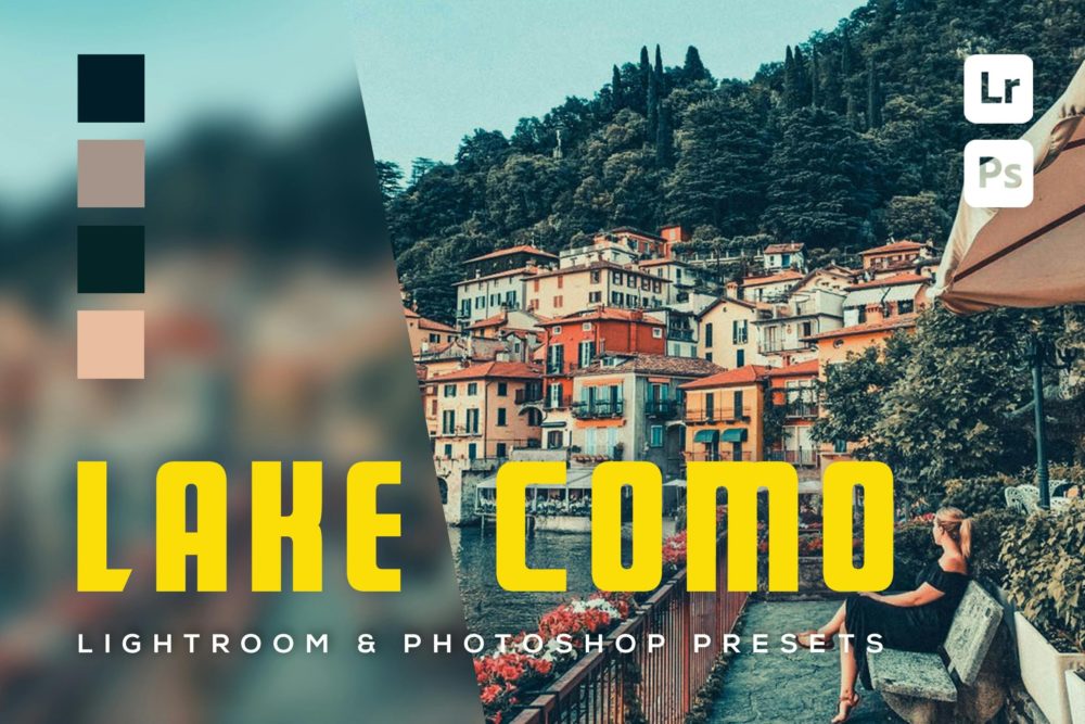 6组蓝绿色电影婚礼旅行摄影照片调色Lightroom预设 6 Lake como Lightroom and Photoshop Presets - —