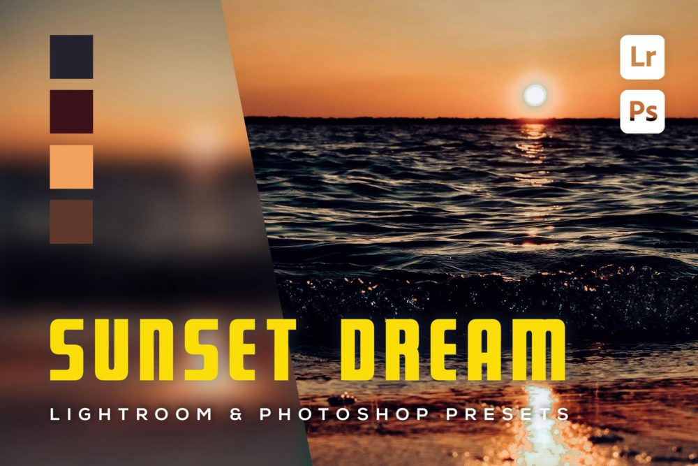 6组日落梦幻电影婚礼旅行摄影照片调色Lightroom预设 6 Sunset dream Lightroom and Photoshop Presets - —