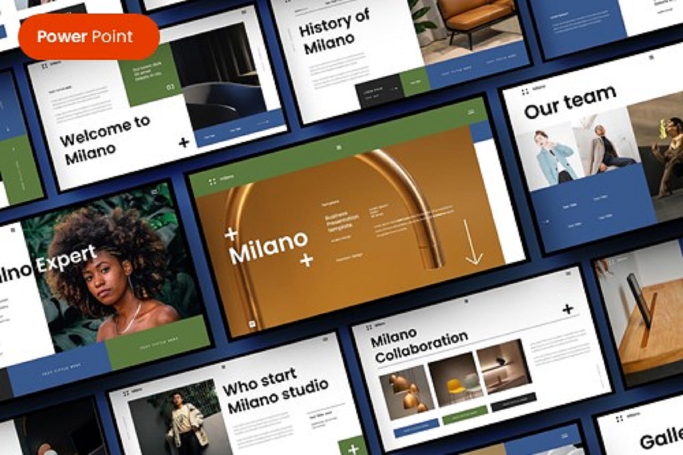 商业社交化PPT幻灯片模板 Milano – Business PowerPoint Template