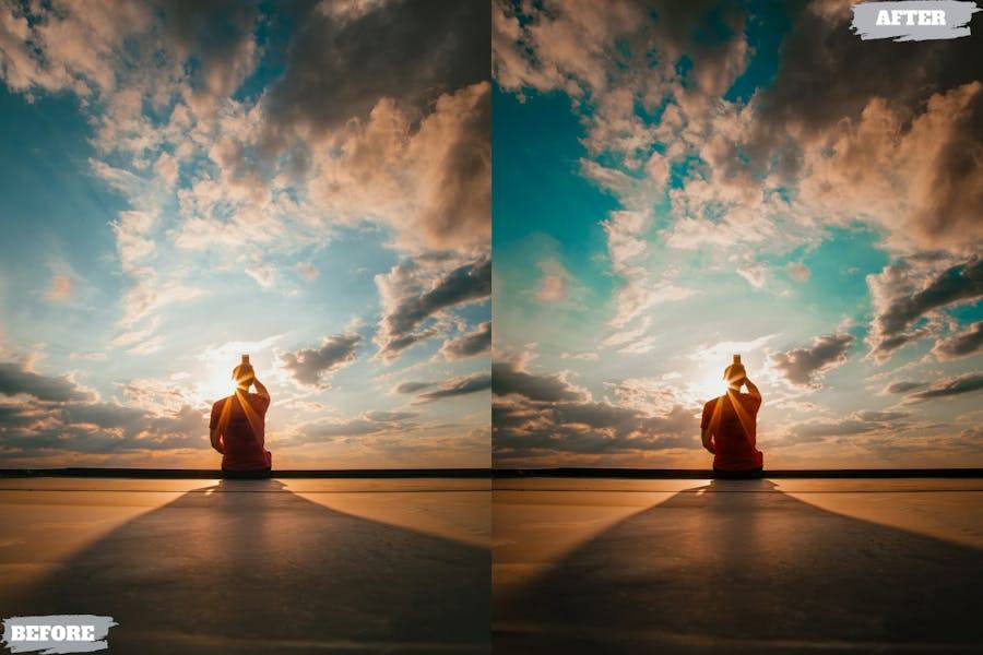 7组日落旅行博主摄影照片调色Lightroom预设 Golden Hour Lightroom Presets Dekstop and Mobile - —