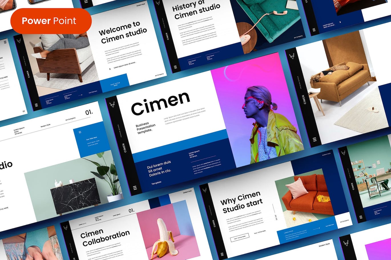 商务新纪元Powerpoint模板 Cimen – Business PowerPoint Template