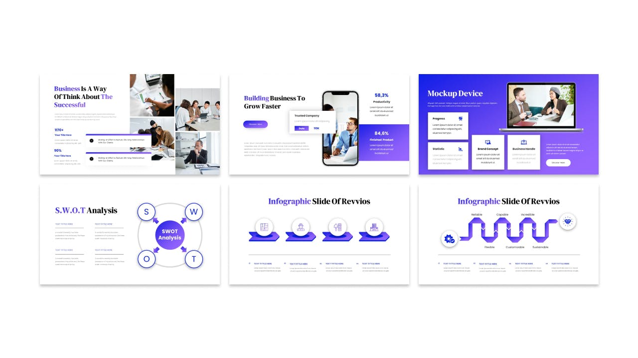 商业品牌情感化演示文稿PPT模板 Revvios Business Presentation PowerPoint Template