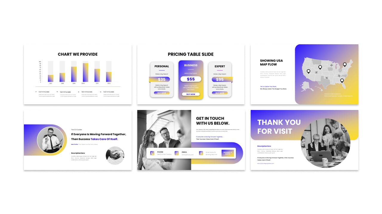 商业绿色化PPT设计模板 Funbizz Business Presentation PowerPoint Template