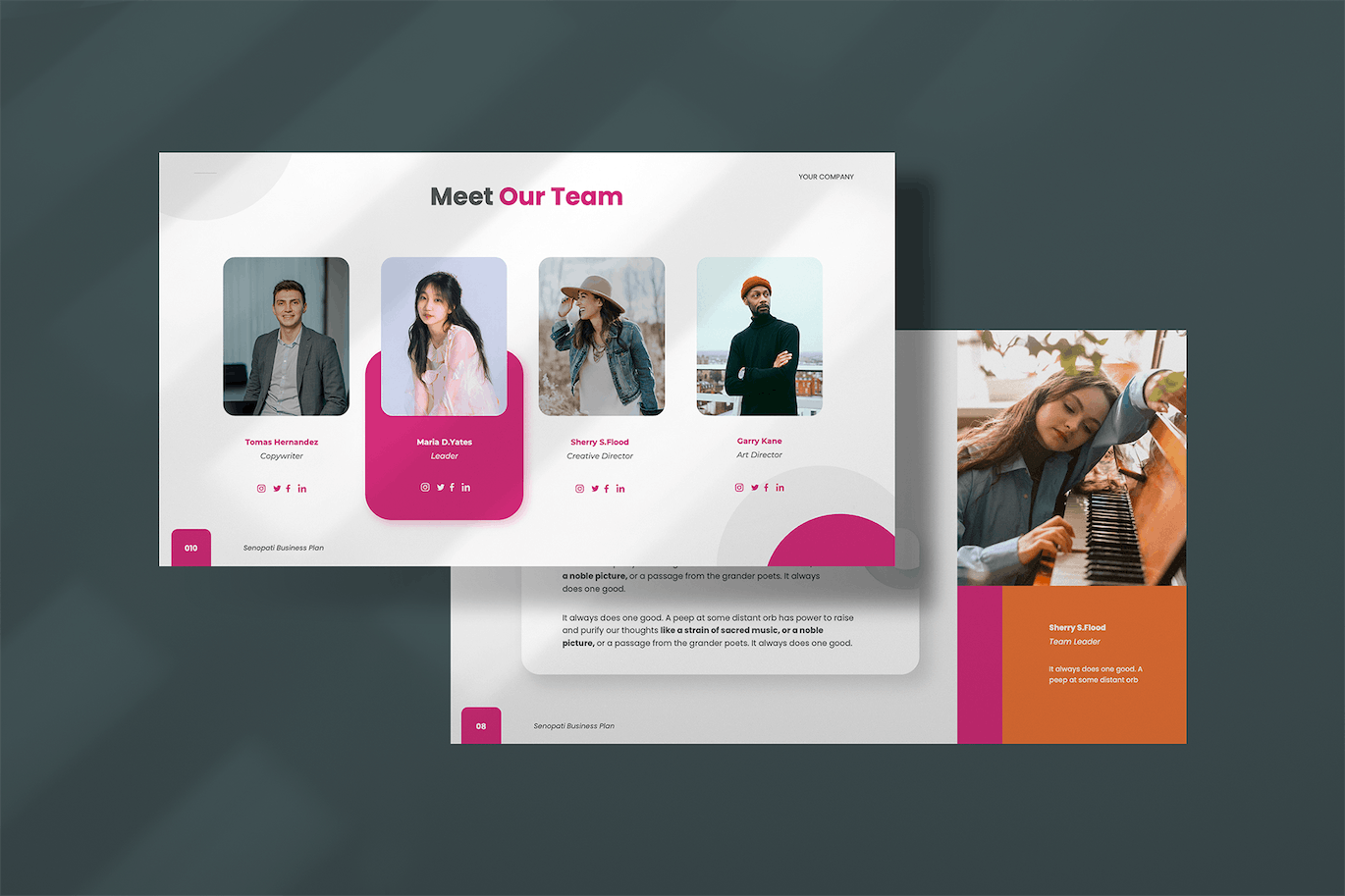 商业美学PowerPoint演示文稿模板 Senopati &#8211; Powerpoint Template