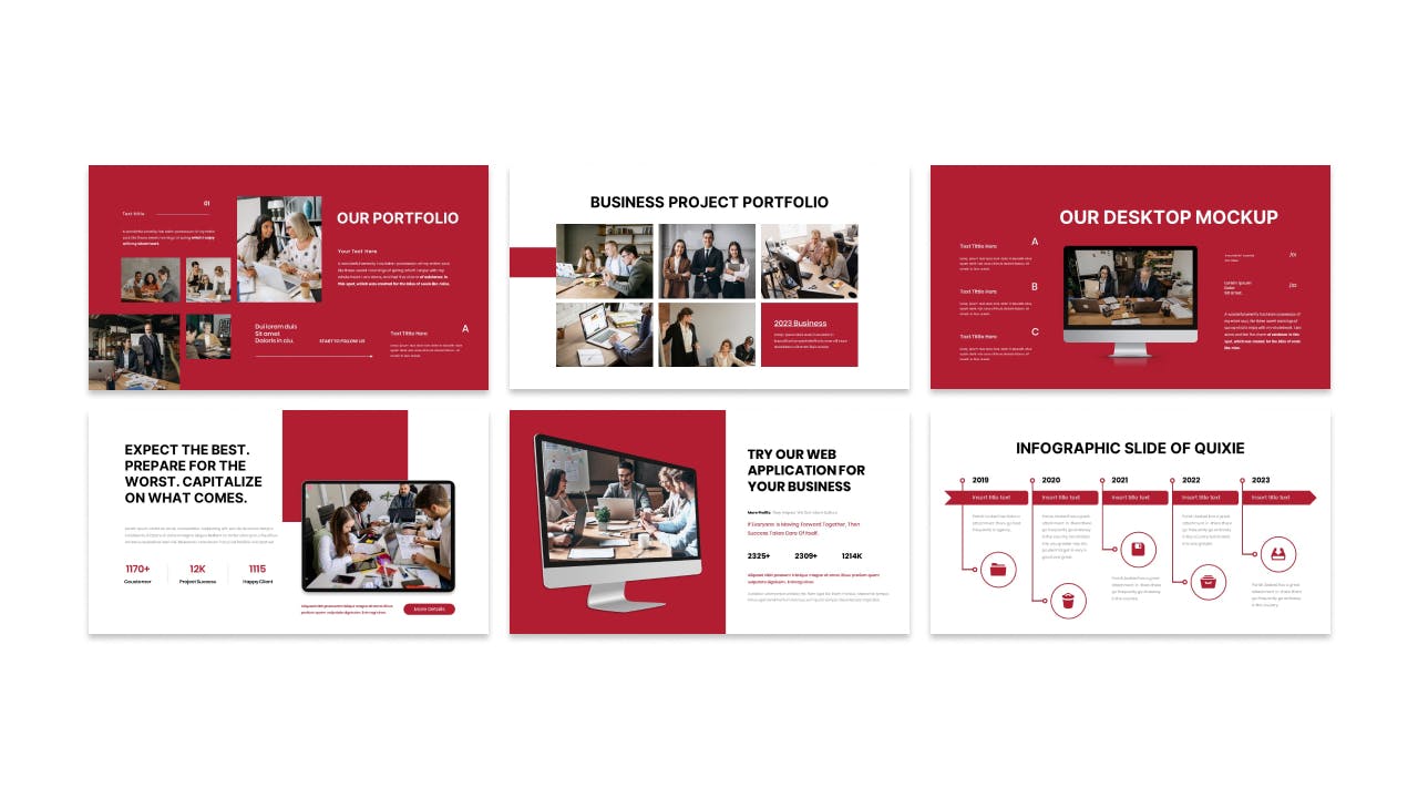 商务智能化时代PPT幻灯片设计模板 Quixie &#8211; Business Presentation PowerPoint Template