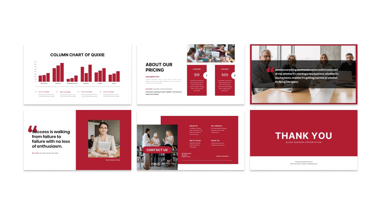 商务智能化时代PPT幻灯片设计模板 Quixie &#8211; Business Presentation PowerPoint Template