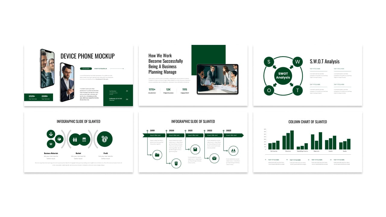 商业灵活化PowerPoint演示模板 Slanted Business Presentation PowerPoint Template