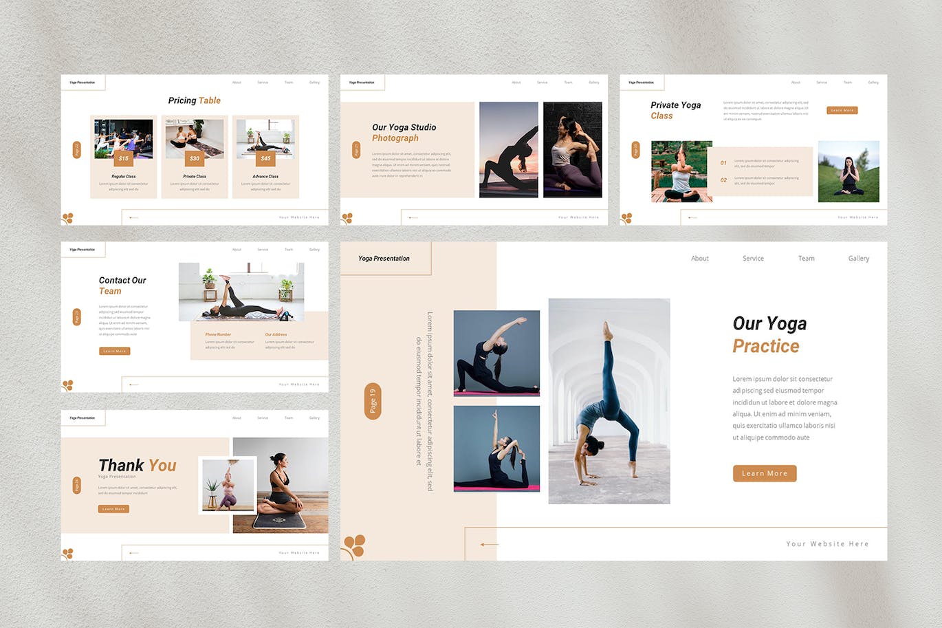 瑜伽之美与健康PPT幻灯片模板 Mindly — Yoga Powerpoint Template