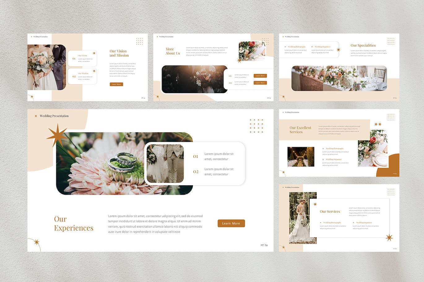 浪漫婚礼摄影集Powerpoint模板 Monaya — Wedding Powerpoint Template