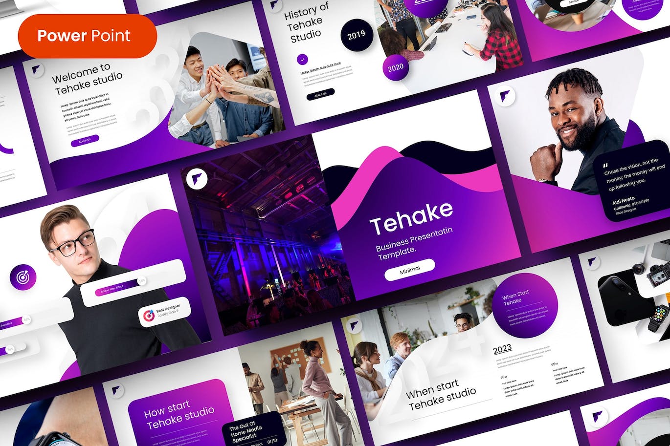 商务创新探索演示文稿PPT模板 Tehake – Business PowerPoint Template