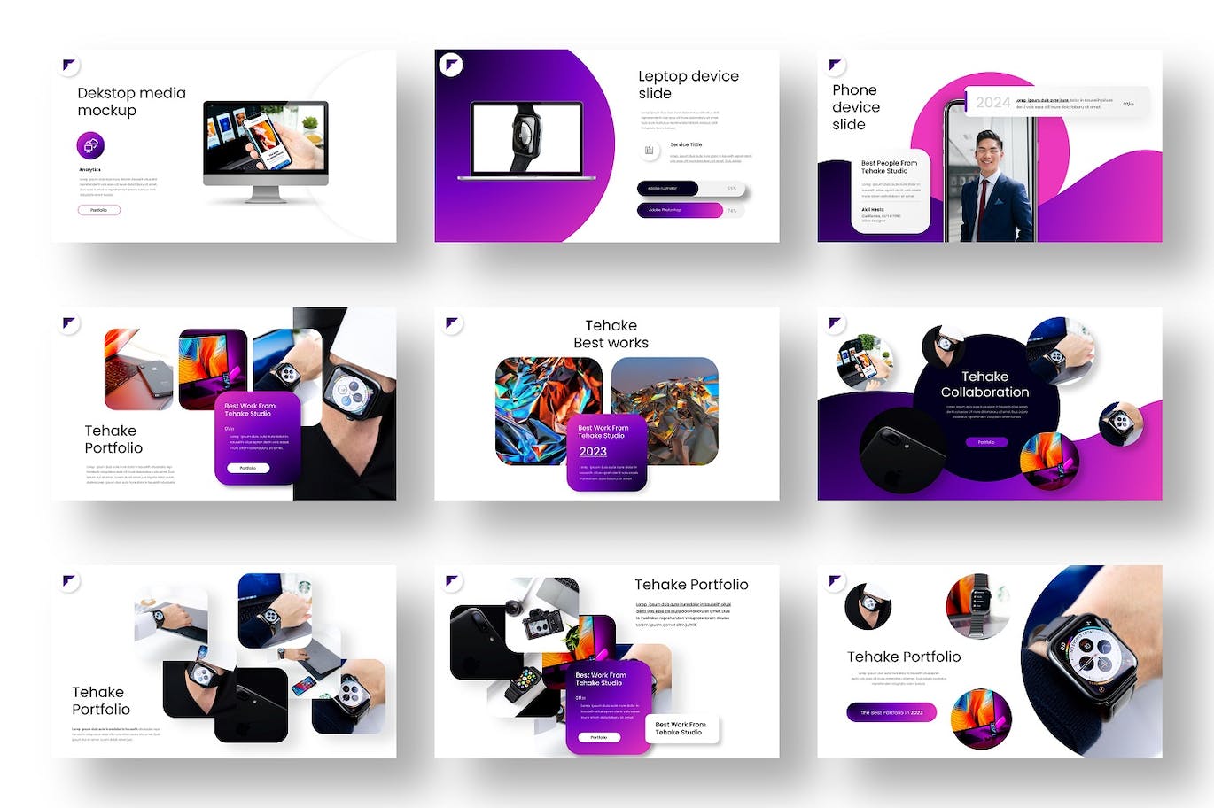 商务创新探索演示文稿PPT模板 Tehake – Business PowerPoint Template