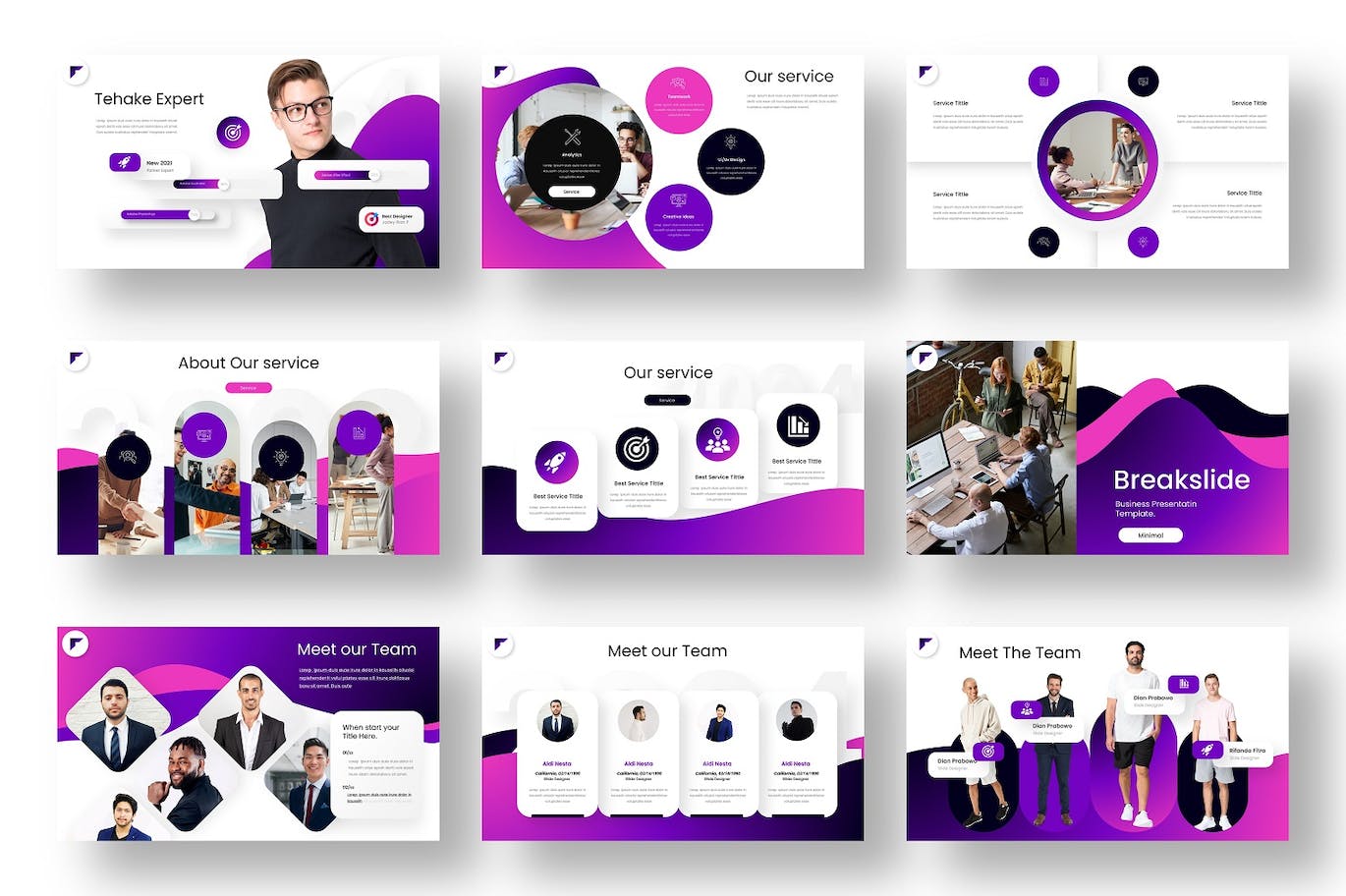 商务创新探索演示文稿PPT模板 Tehake – Business PowerPoint Template