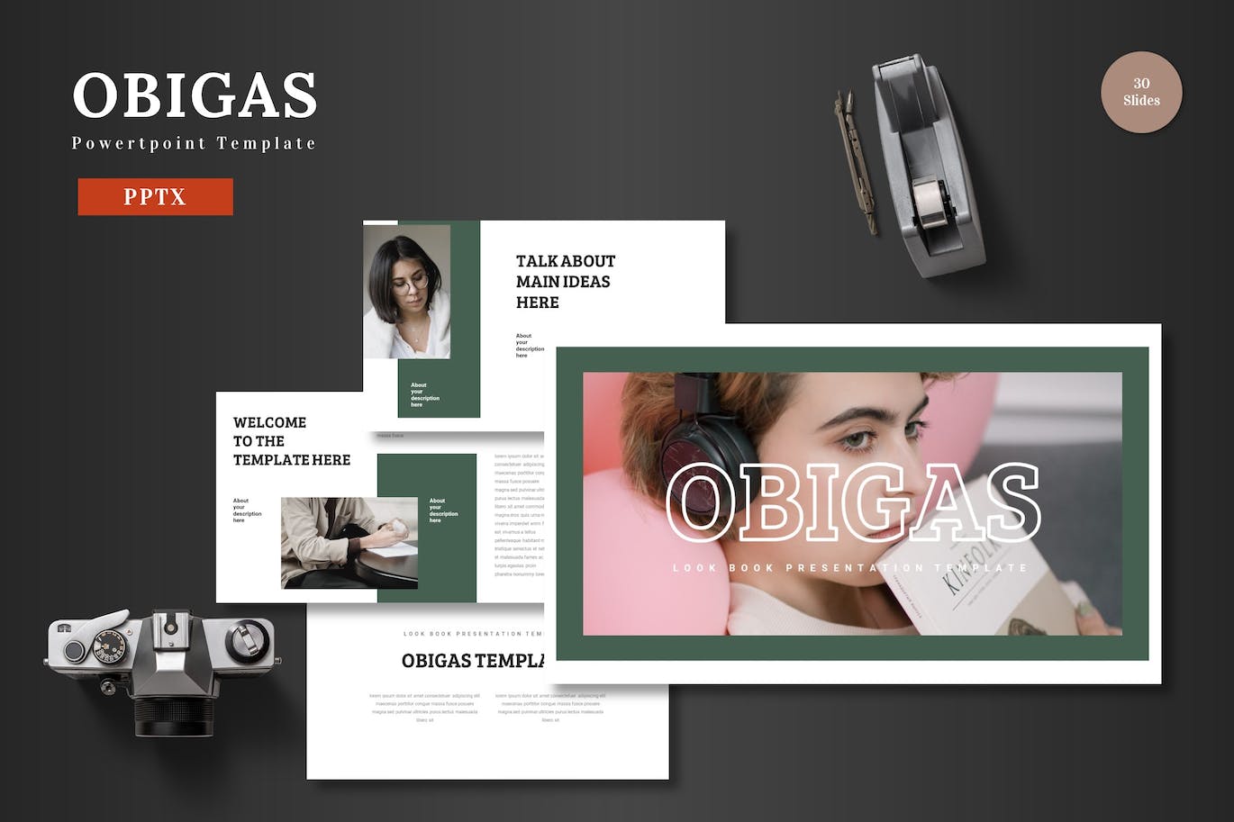 商业生态共生Powerpoint模板下载 Obigas &#8211; Powerpoint Template