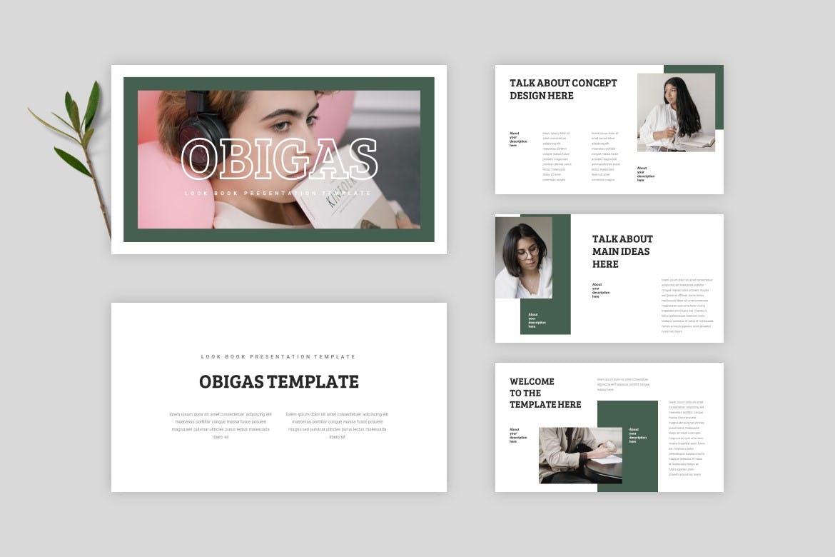 商业生态共生Powerpoint模板下载 Obigas &#8211; Powerpoint Template