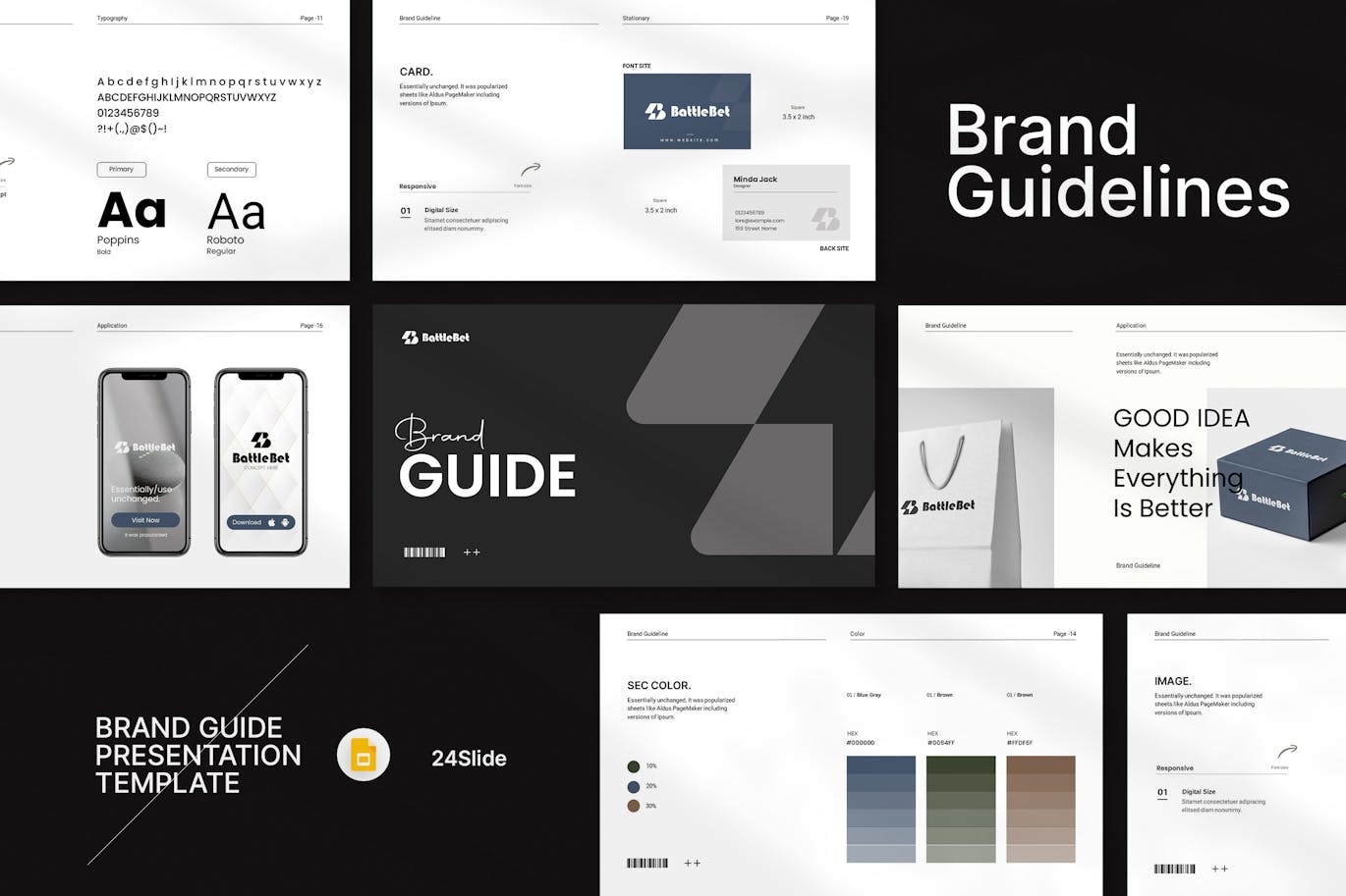 品牌指南谷歌幻灯片模板下载 Brand Guidelines Template