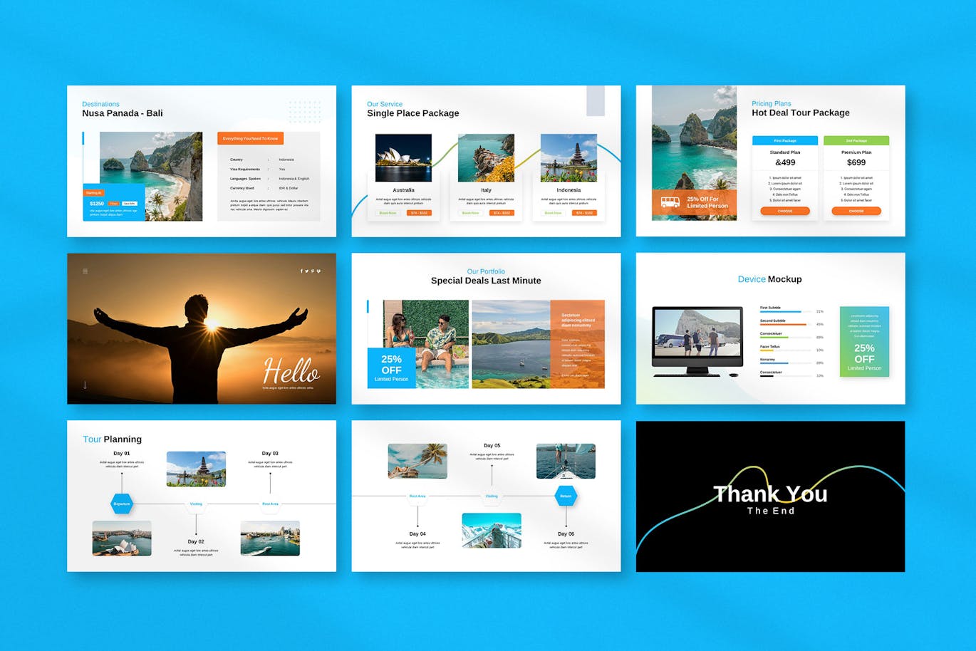 旅行和旅游Keynote幻灯片演示文稿模板 Travel and Tourism Presentation Template