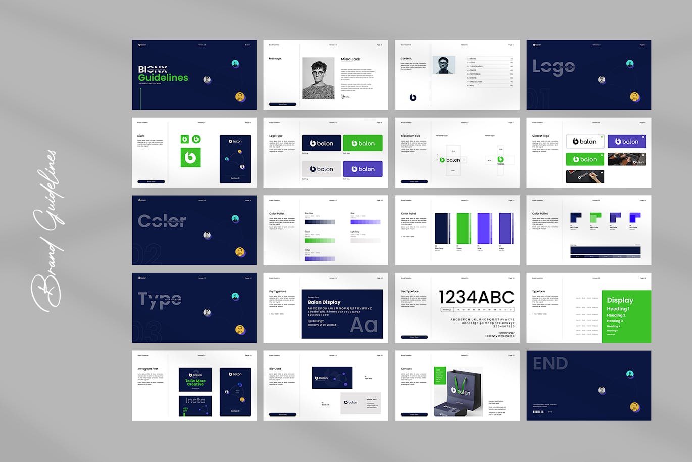 打造成功品牌指南Keynote幻灯片创意模板 Bionx / Brand Guidelines Template