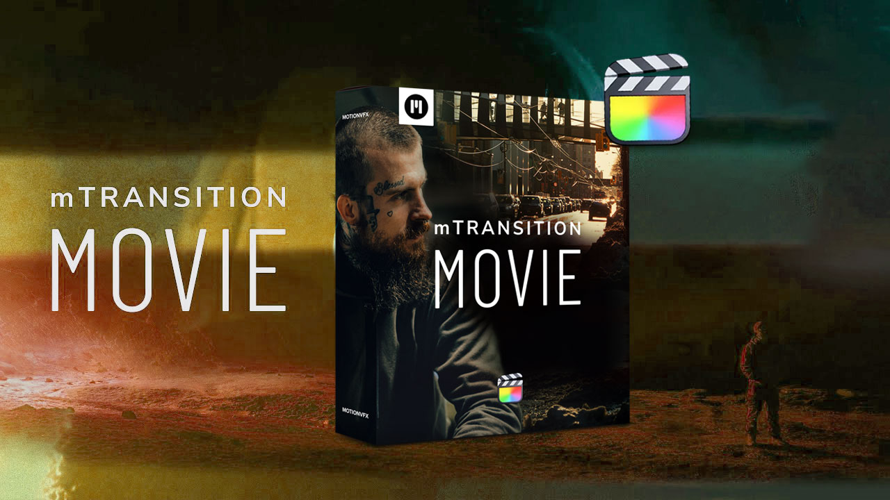 MotionVFX – mTransition Movie 50个经典叙事电影双重曝光戏剧性光圈剪辑视频转场FCPX插件（9825） -