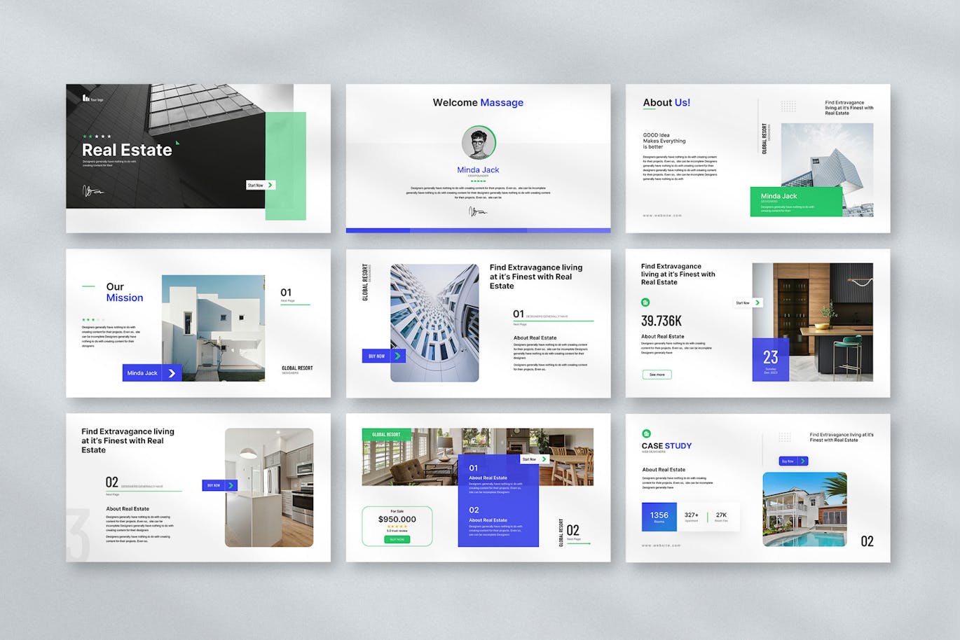 房地产市场新趋势PowerPoint演示文稿模板 Real Estate Presentation Template