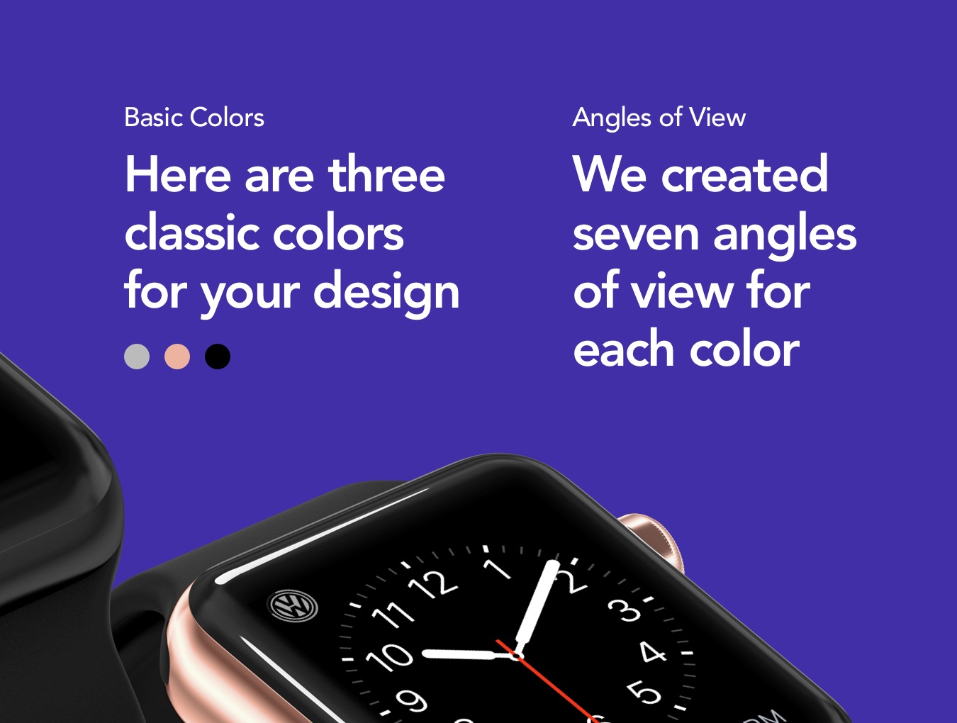 高质量UI设计苹果手表iWatch展示样机 HERO iWatch Mockups - —