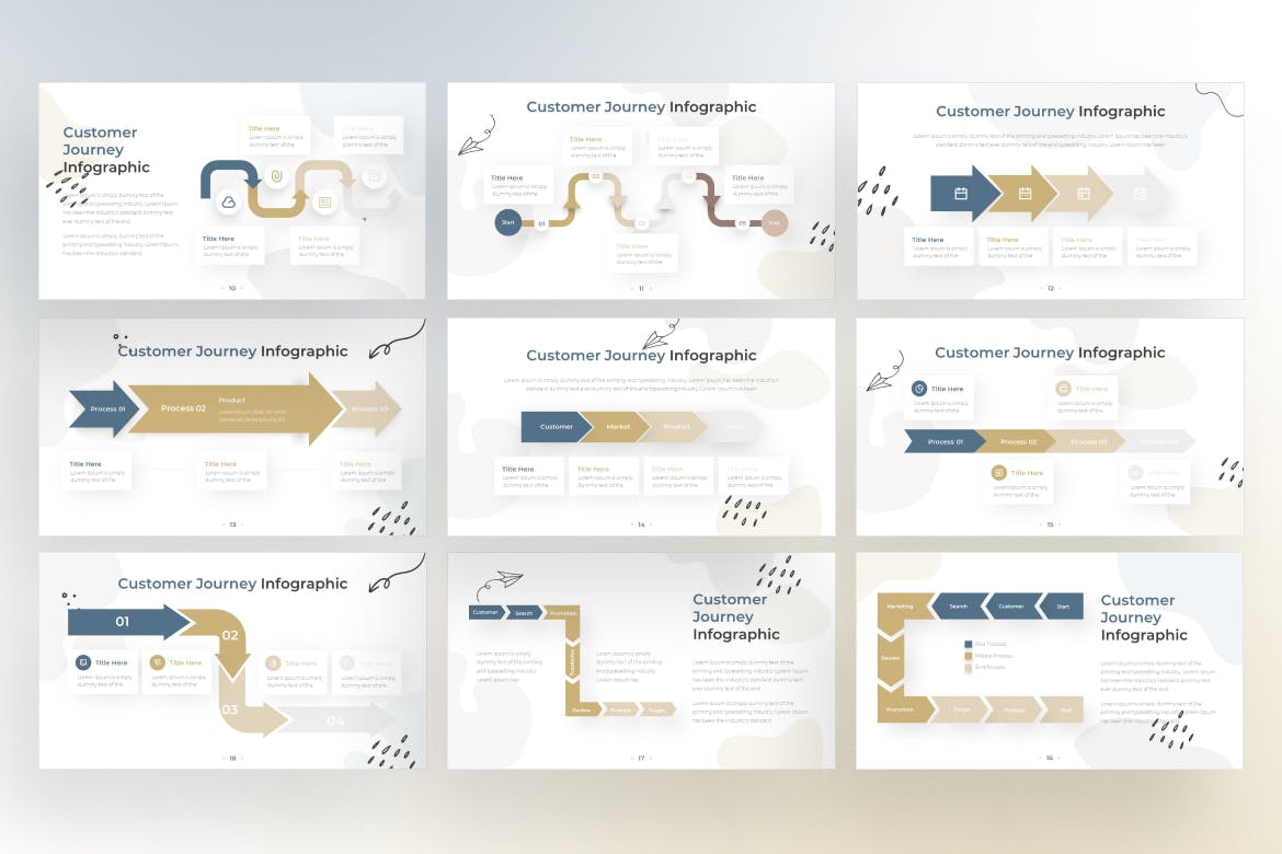 客户旅程信息图表Google幻灯片设计模板 Doodle Customer Journey Infographic &#8211; Google Slide