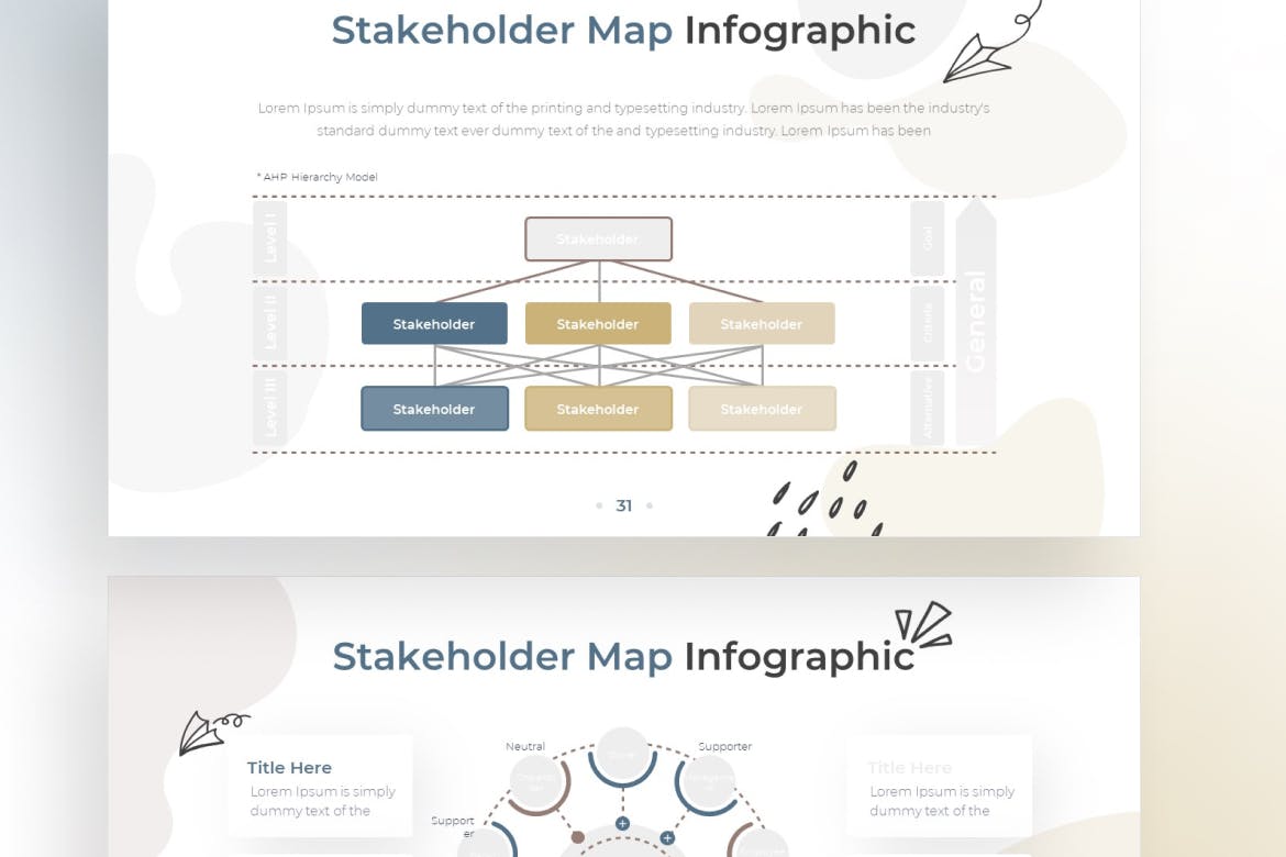 利益相关者信息图表涂鸦风格演示文稿Keynote模板 Stakeholder Infographic Doodle Style &#8211; Keynote