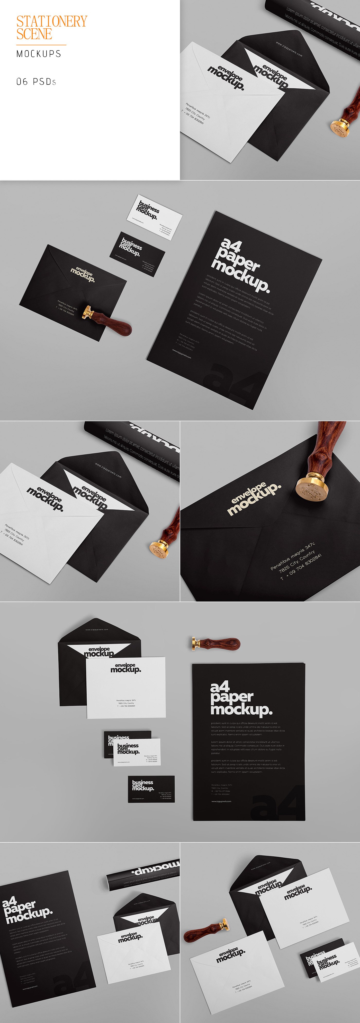 111款华丽的办公文具样机集[5.91 Gb] 111 Stationery Mockups Bundle - —