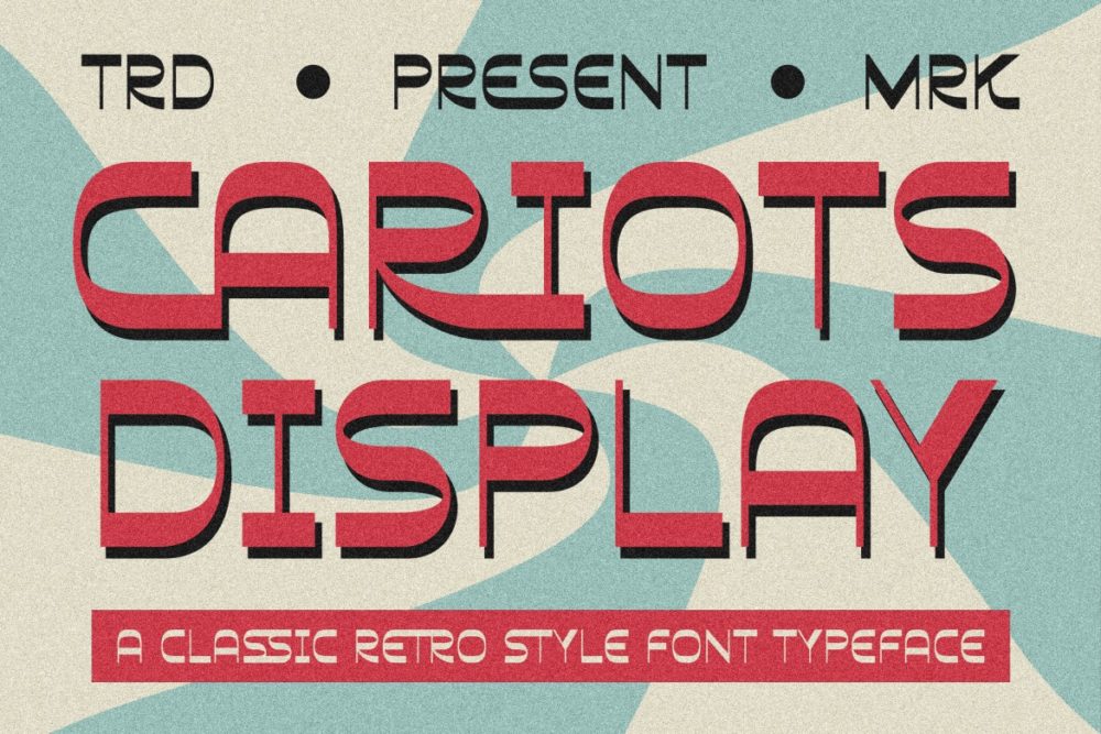 复古品牌海报邀请函设计无衬线英文字体安装包 Cariots - Classic Retro Typeface - —