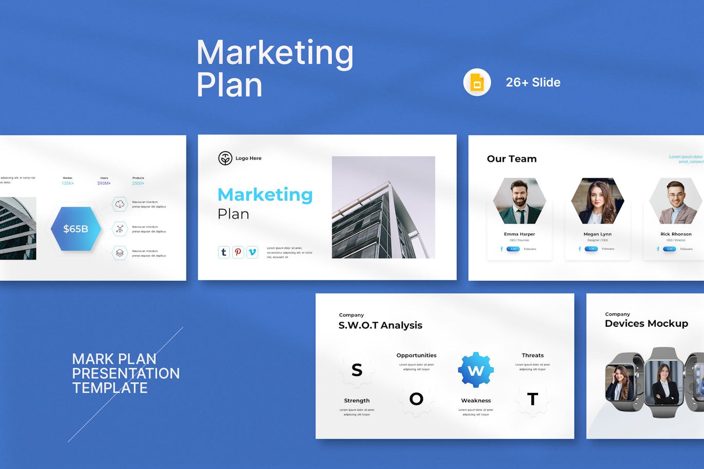 营销计划制定与实施PPT演示文稿 Marketing Plan Presentation Template