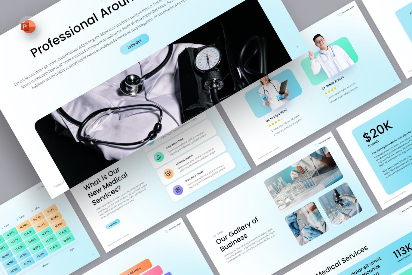 医疗创新PPT设计模板 Medical Innovation PowerPoint Template