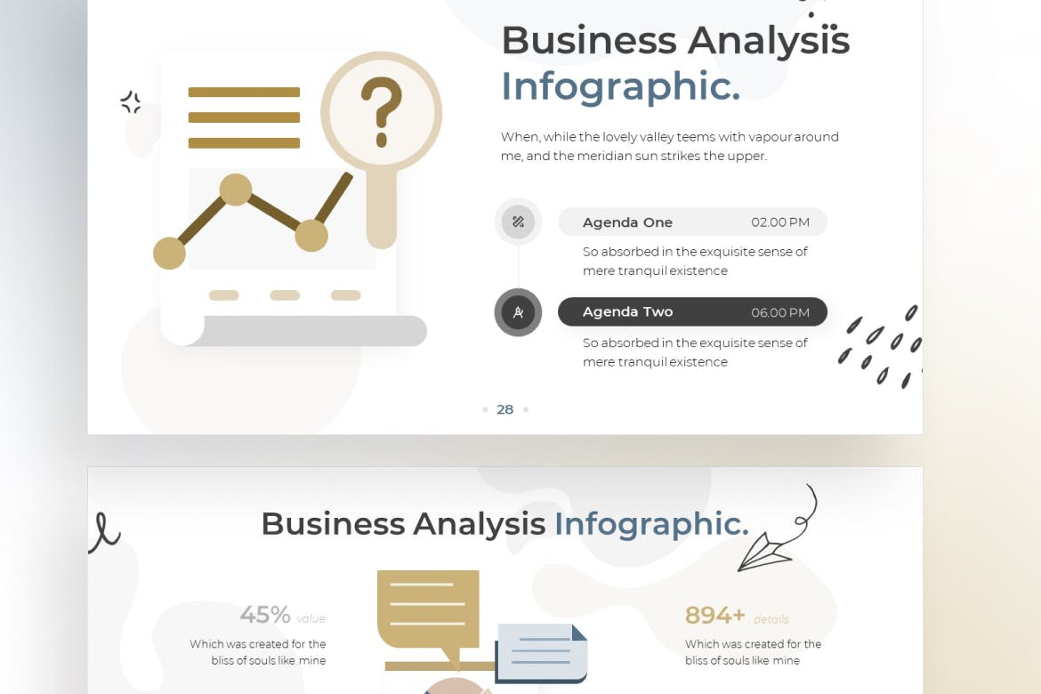 涂鸦业务分析信息图表谷歌幻灯片设计模板 Doodle Business Analysis Infographic Google Slide