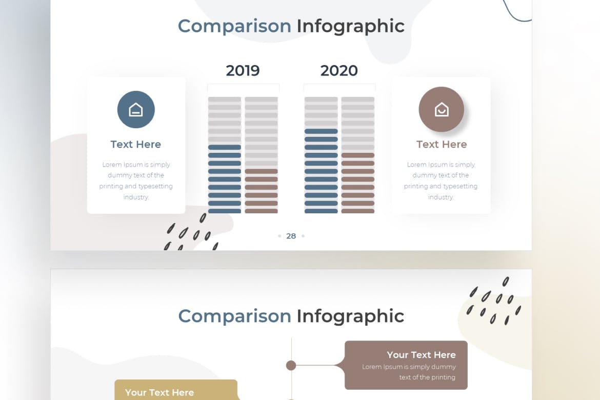 涂鸦风格比较信息图表谷歌幻灯片模板 Doodle Style Comparison Infographic &#8211; Google Slide