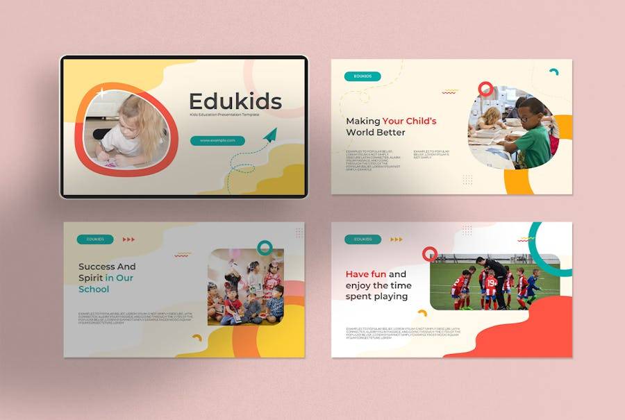 时尚创意儿童教育学习演示文稿设计ppt模版 Children Education Learning Presentation Template - —