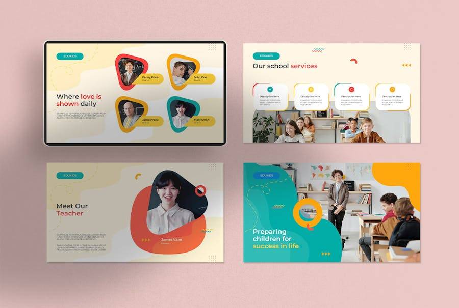 时尚创意儿童教育学习演示文稿设计ppt模版 Children Education Learning Presentation Template - —